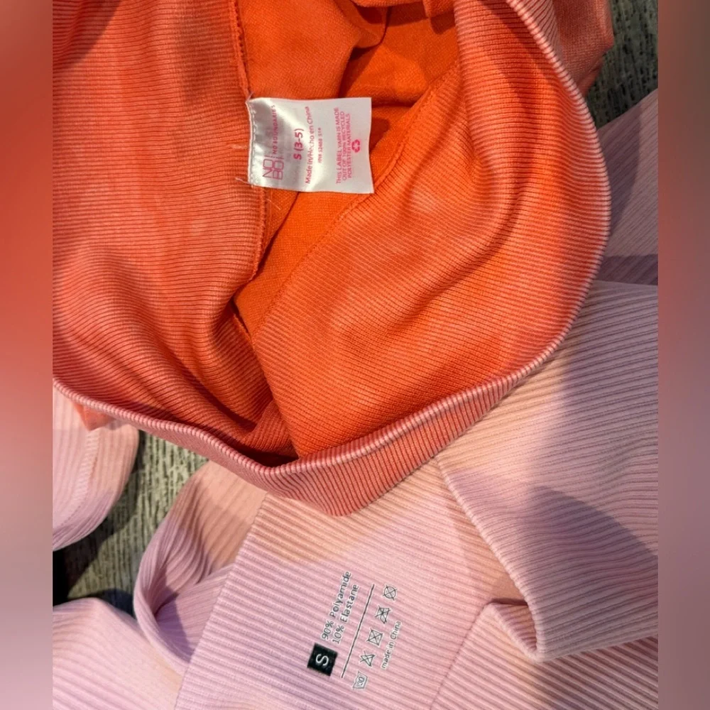 Ribbed leggings bundle Pink and Coral